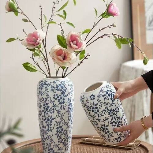 花瓶青花瓷摆件中式景德镇陶瓷