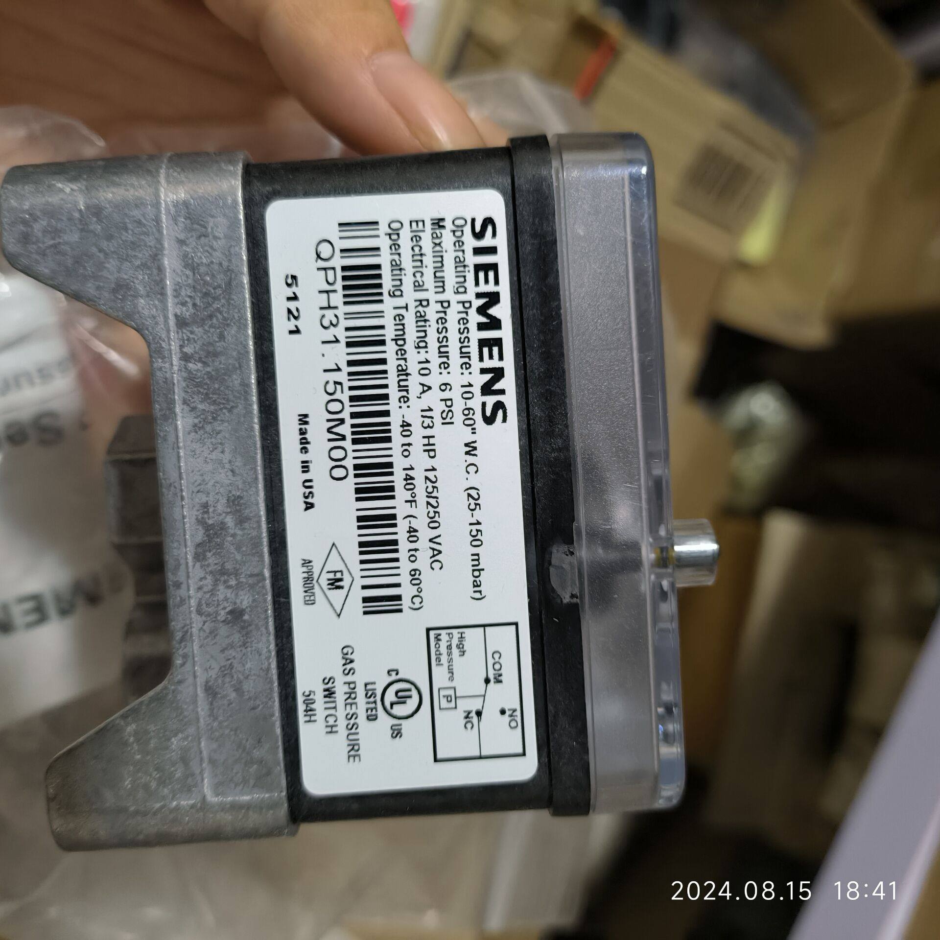 风压开关SiemensQPH31.150M00