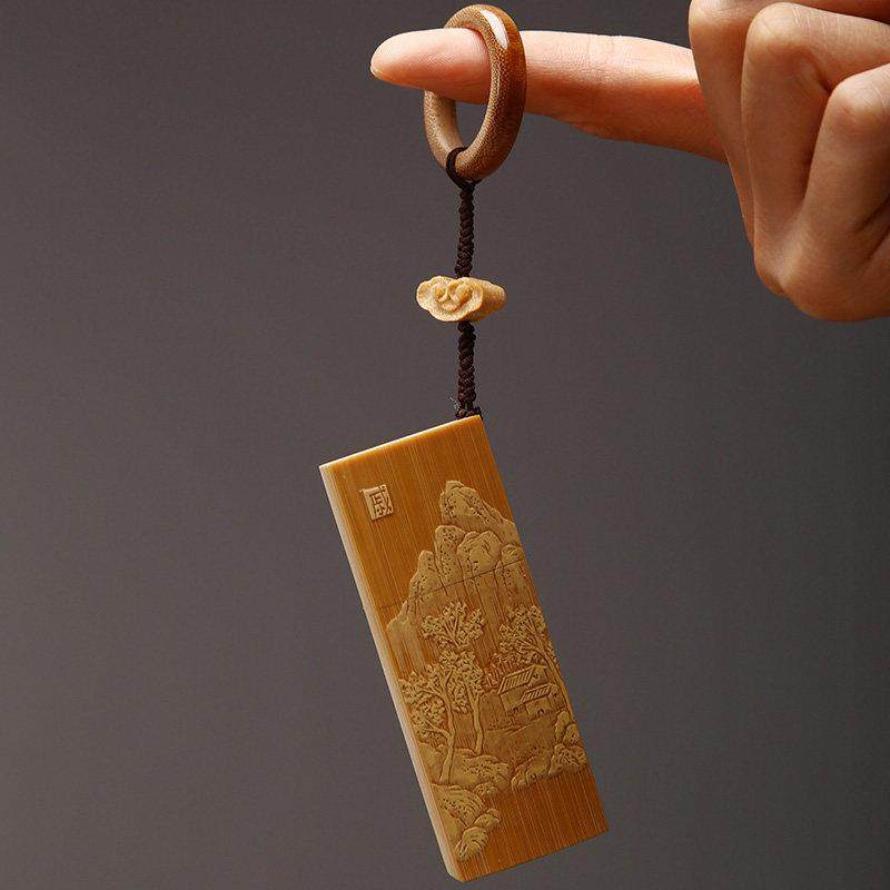 纯手工留青雕刻老玉竹牙签盒把玩文玩竹器竹雕精品便携式牙签筒,特色手工艺,竹编/竹雕,淘宝优惠券,粉丝福利购,淘宝优惠卷