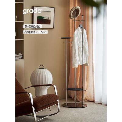 grado格度|线谱挂衣架落地多功能不锈钢卧室家用可移动衣帽架
