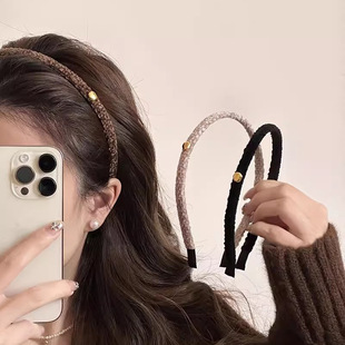 细发箍女高级感洋气时尚发卡2024新款发旅头箍压发饰洗脸发捆头饰