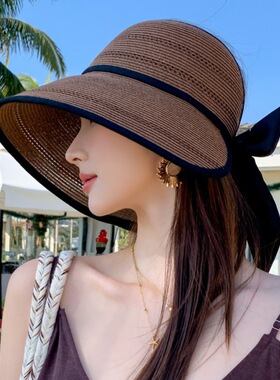 夏季大檐防晒草帽女遮脸遮阳帽出