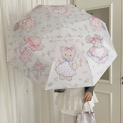 Lovibee可爱高颜值ins黑胶晴雨伞