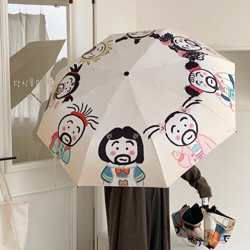 卡通搞怪学生专用防晒晴雨伞便携
