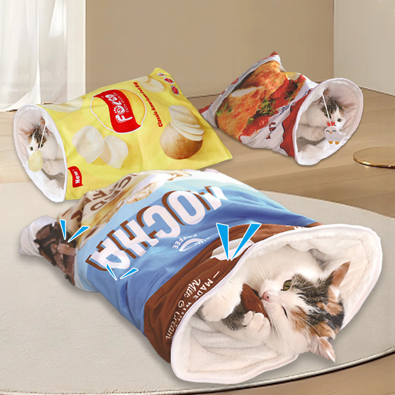 猫咪隧道玩具响纸发声耐磨猫窝