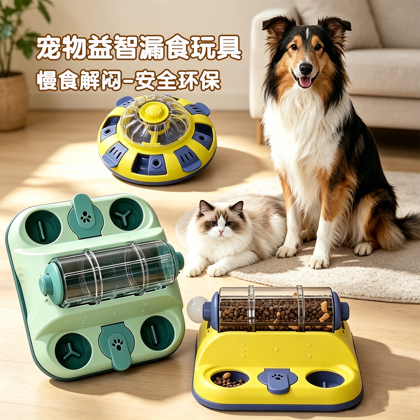 猫狗益智藏食转筒慢食丰荣玩具