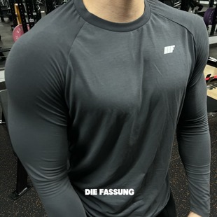 DieFassungDF运动系列莱卡面料长袖紧身衣亲肤显壮健身运动上衣