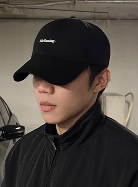 DieFassung刺绣logo软顶帽子黑色基础经典棒球帽显脸小百搭鸭舌帽