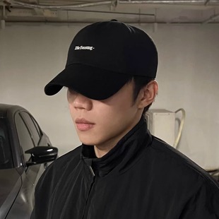 DieFassung刺绣logo软顶帽子黑色基础经典棒球帽显脸小百搭鸭舌帽