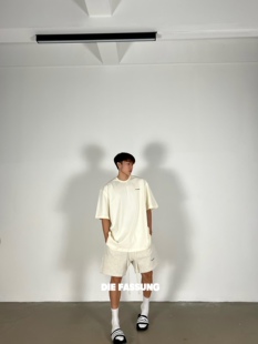 Die Fassung上新秋夏季休闲美式简约宽松短袖外搭内衬印花logoT恤