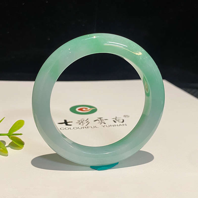 七彩云南缅甸A货天然翡翠带证书绿色翡翠手镯一物一证支持复检