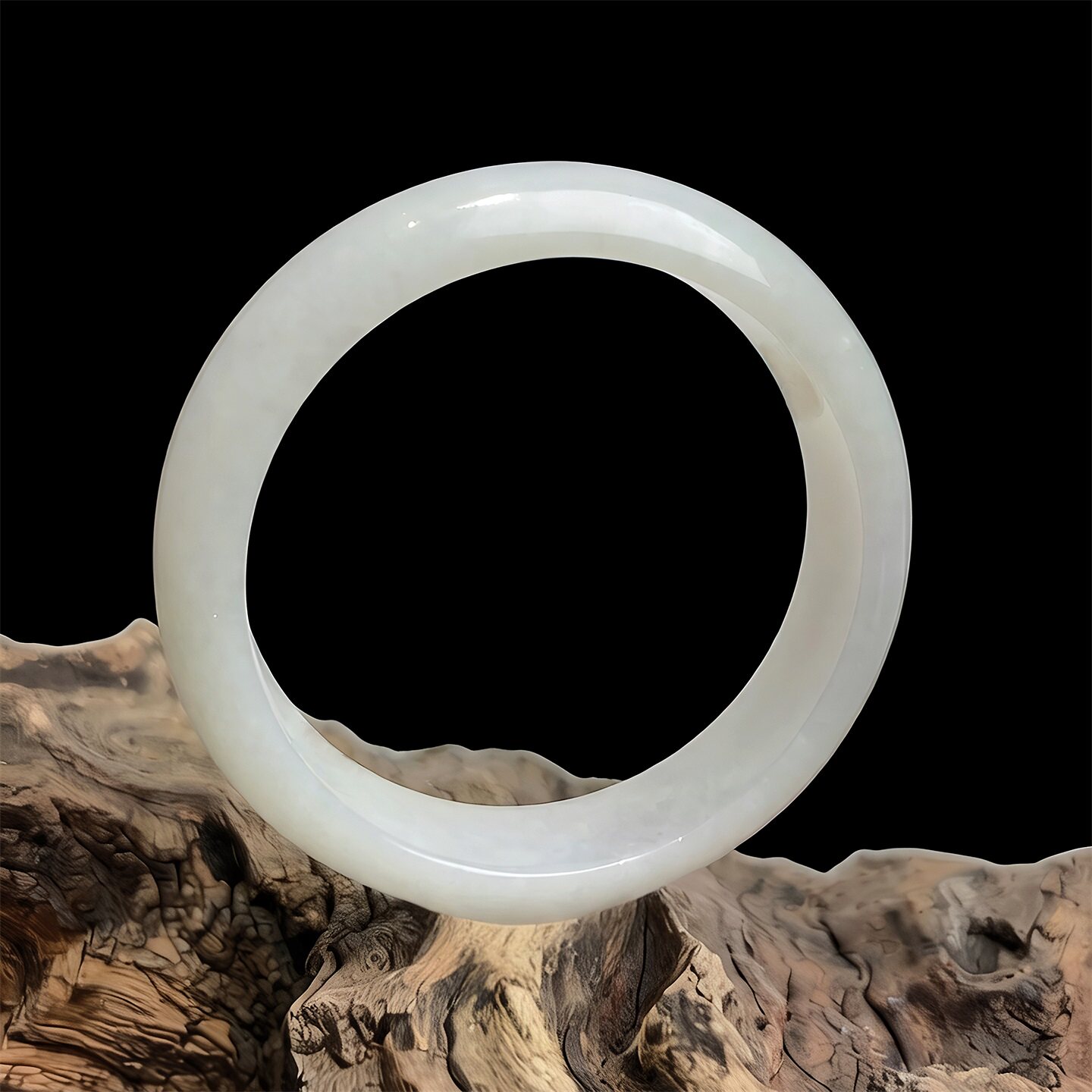 【年货节】七彩云南缅甸A货天然翡翠细糯种白月光轮胎翡翠手镯