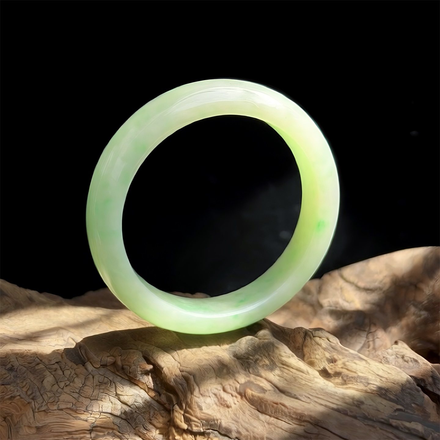 七彩云南缅甸A货天然翡翠糯种飘果绿翡翠手镯一物一证支持复检