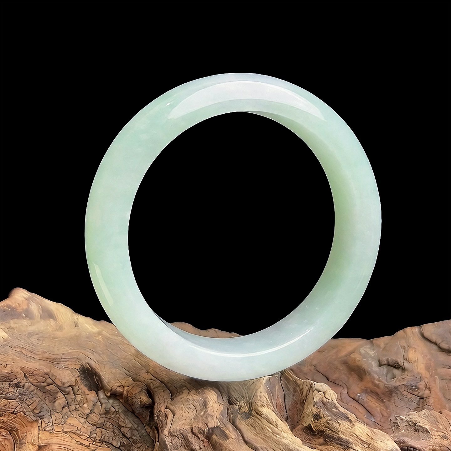 七彩云南缅甸A货天然翡翠糯冰种晴水绿翡翠手镯一物一证支持复检