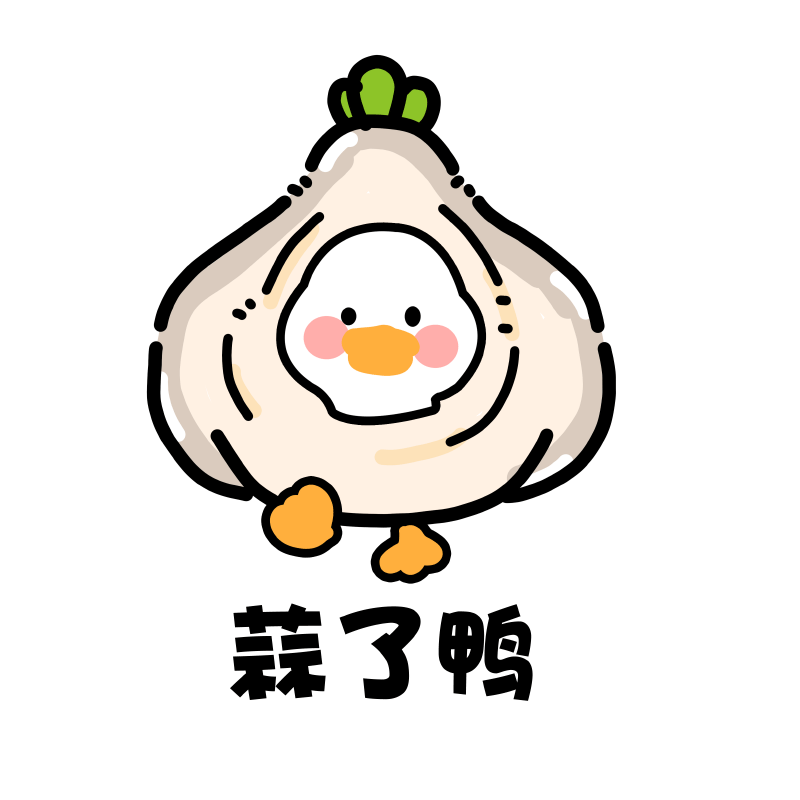 卡通蒜了鸭冲鸭搞笑手机壳贴纸
