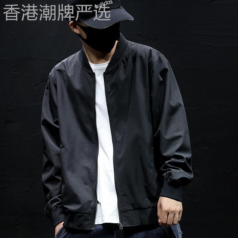 轻奢潮牌飞行员夹克男士2026春秋季宽松上衣加肥加大码棒球服外套