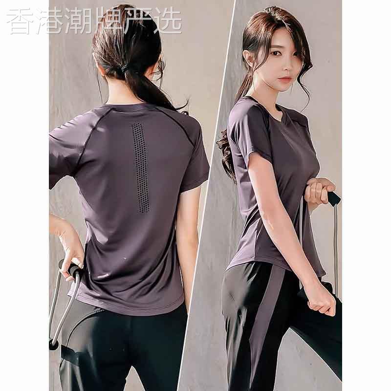大码休闲运动套装女夏薄款跑步健身服速干衣胖mm宽松瑜伽服两件套