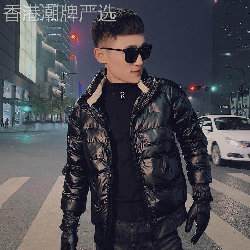 香港羽绒服男士2025年新款帅气轻薄短款冬装韩版潮流亮面冬季外套