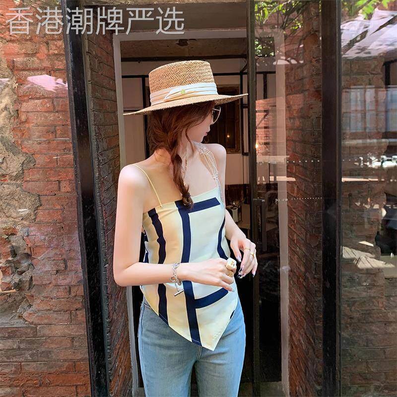 三角丝巾绝美小吊带背心女内搭美背露背系带无袖性感抹胸打底上衣图片