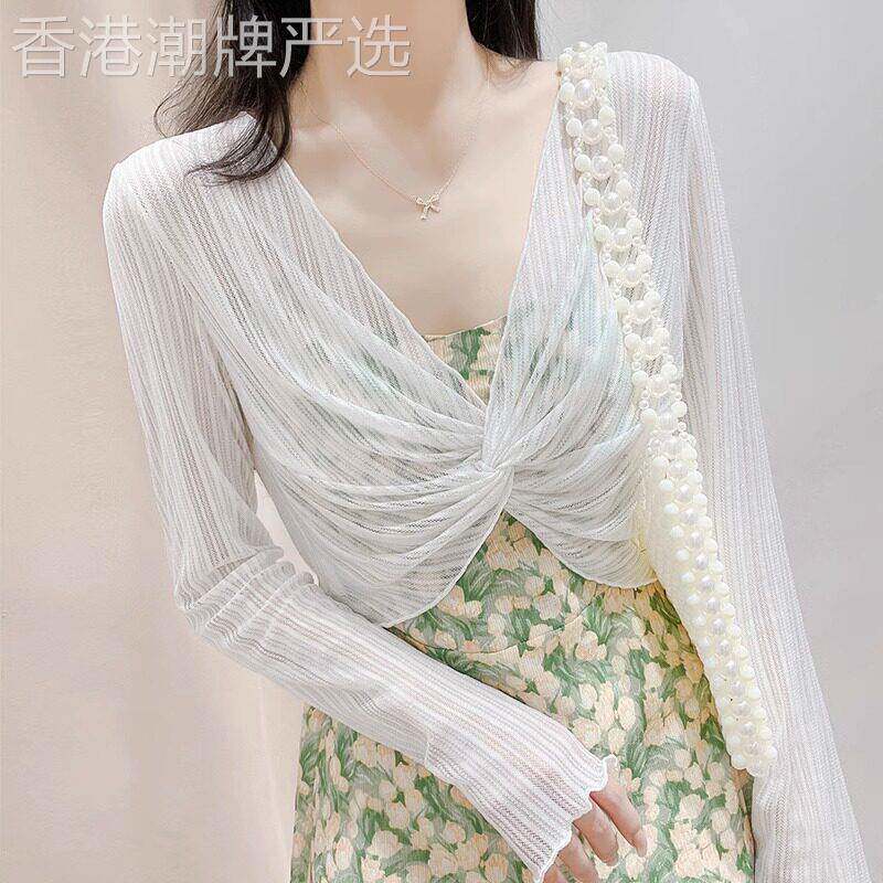 轻薄蕾丝防晒披肩女夏季薄款2025新款罩衫短款纱衣镂空网纱上衣女