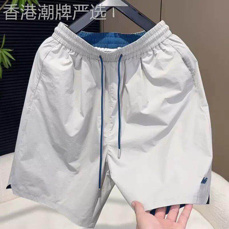 速干休闲五分裤男士夏季新款韩版潮流宽松薄款外穿短裤直筒五分裤