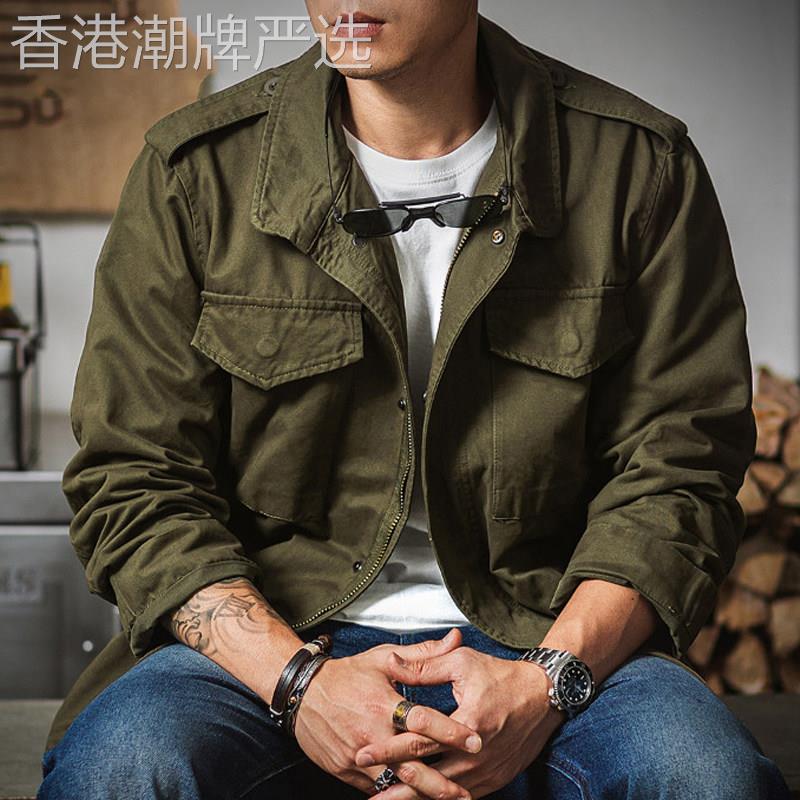 2025秋季美式复古工装休闲夹克男长袖衬衫宽松潮流百搭多口袋外套