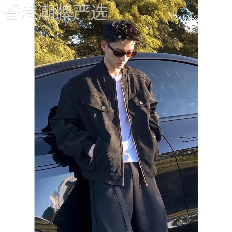 韩国专柜时尚百搭短款工装外套男春季水洗潮牌棒球服美式复古夹克