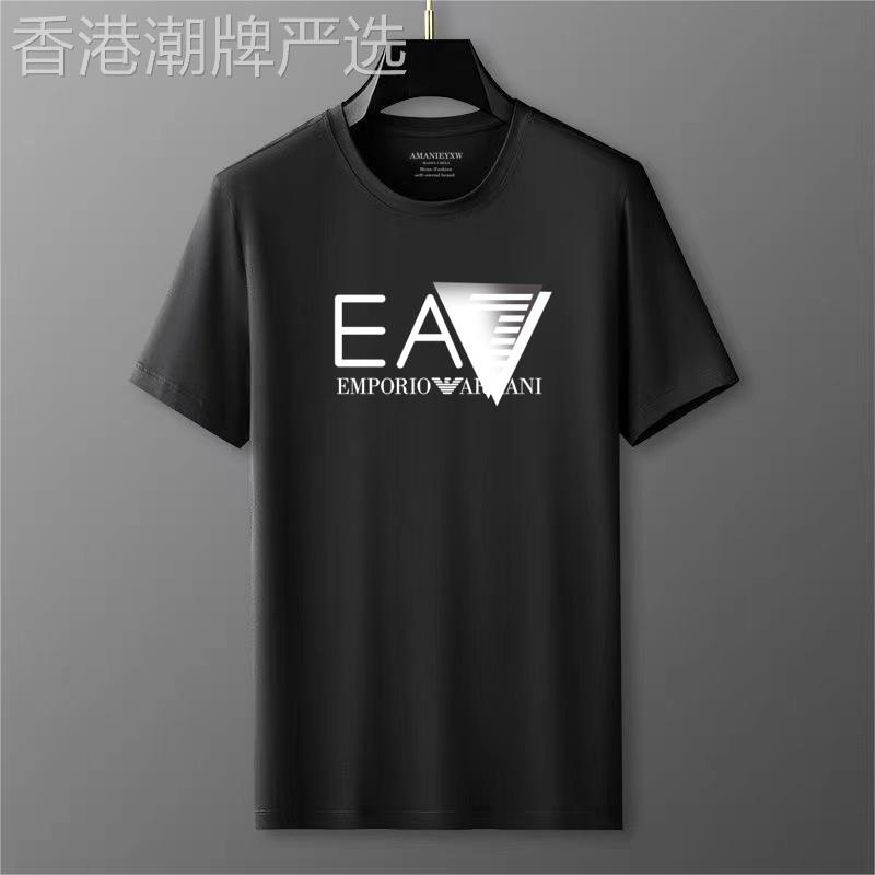 夏季新款丝光棉短袖T恤男修身弹力T恤高档圆领内搭衣欧美男装潮