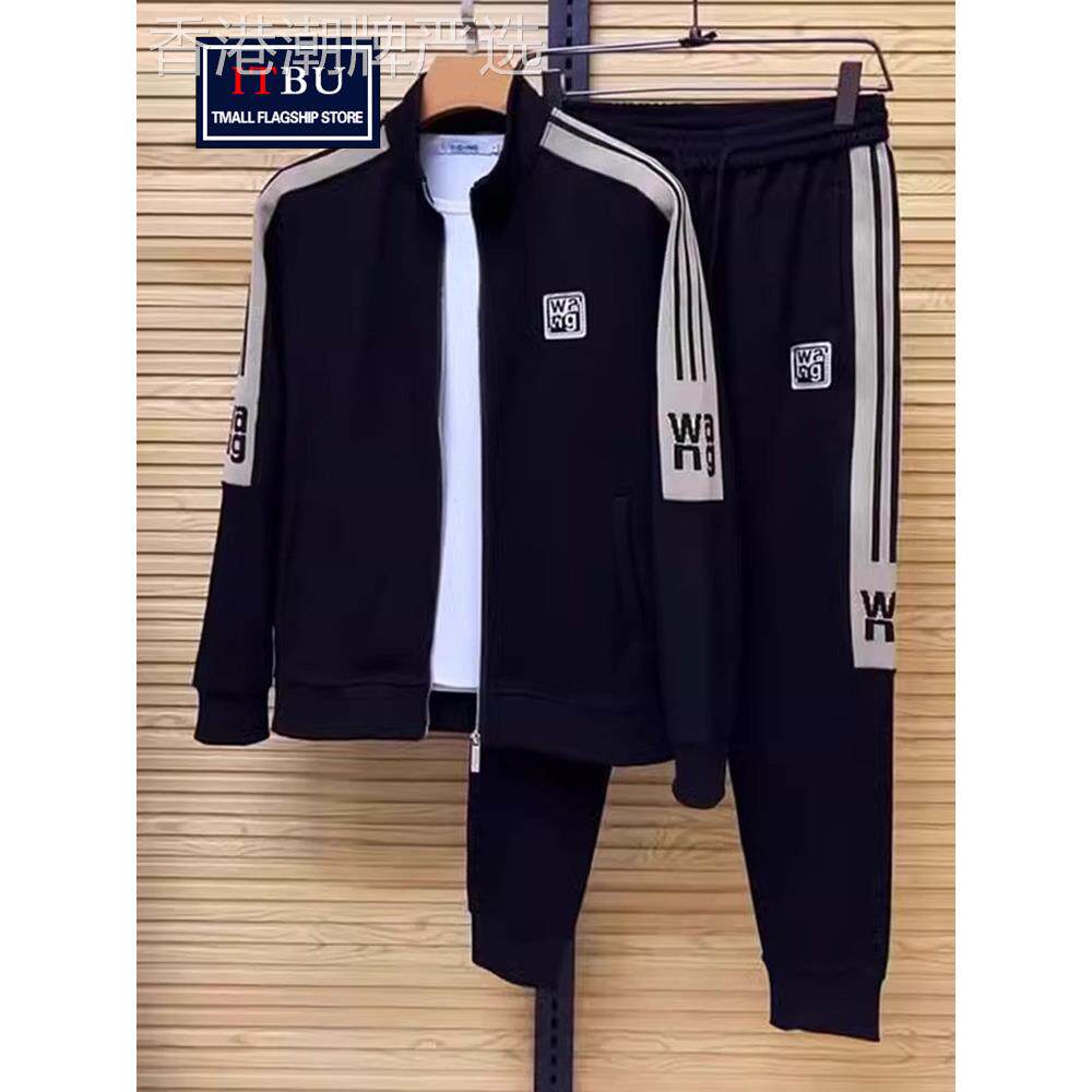 高端休闲运动服套装男士春秋季2025新款外套长裤男装加绒搭配一套