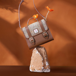 Harris Salome粗花呢复古剑桥邮差包