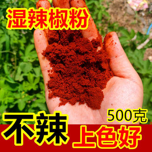 湿辣椒粉超红不辣特香红油面筋凉皮面皮线椒甜椒特细辣椒面500克