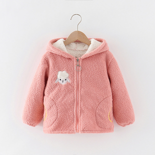 2025秋季新款儿童秋冬季女童外套男童宝宝摇粒绒童装加厚加绒秋装