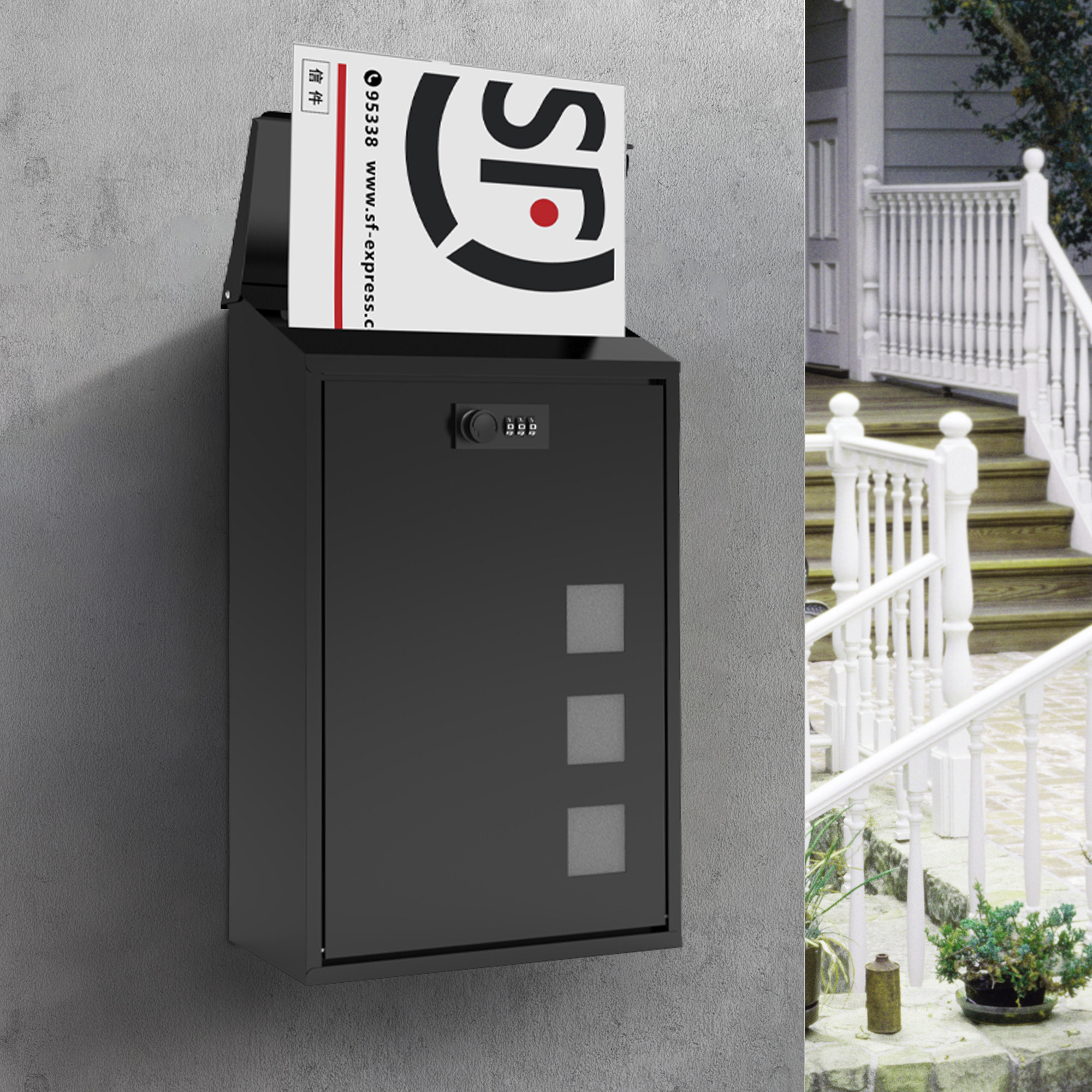 信报箱密码锁家用信箱投票意见箱投诉建议箱小区带锁挂墙邮筒室外