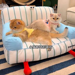 高颜值狗窝四季通用猫窝冬天保暖可拆洗狗狗麻布沙发宠物狗床