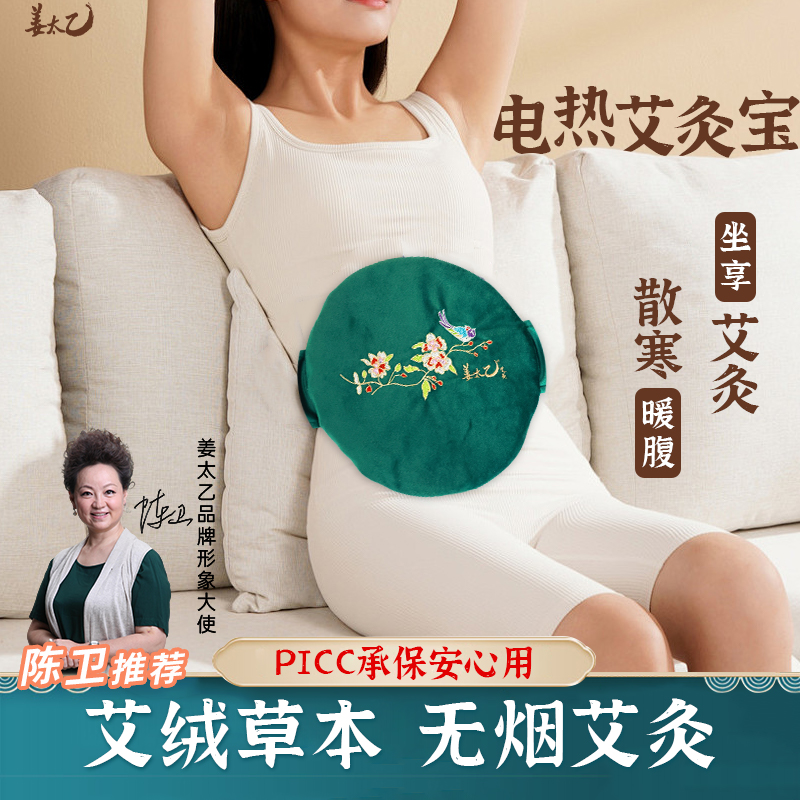 艾灸宝非海盐热敷包电加热艾绒暖肚子腰腹部艾灸包艾草热敷包