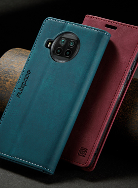 适用小米10Tlite手机壳全包防摔皮套插卡Mi 10T翻盖磁吸套男女商务壳新品小米10TPRO保护套10t青春版硅胶软壳