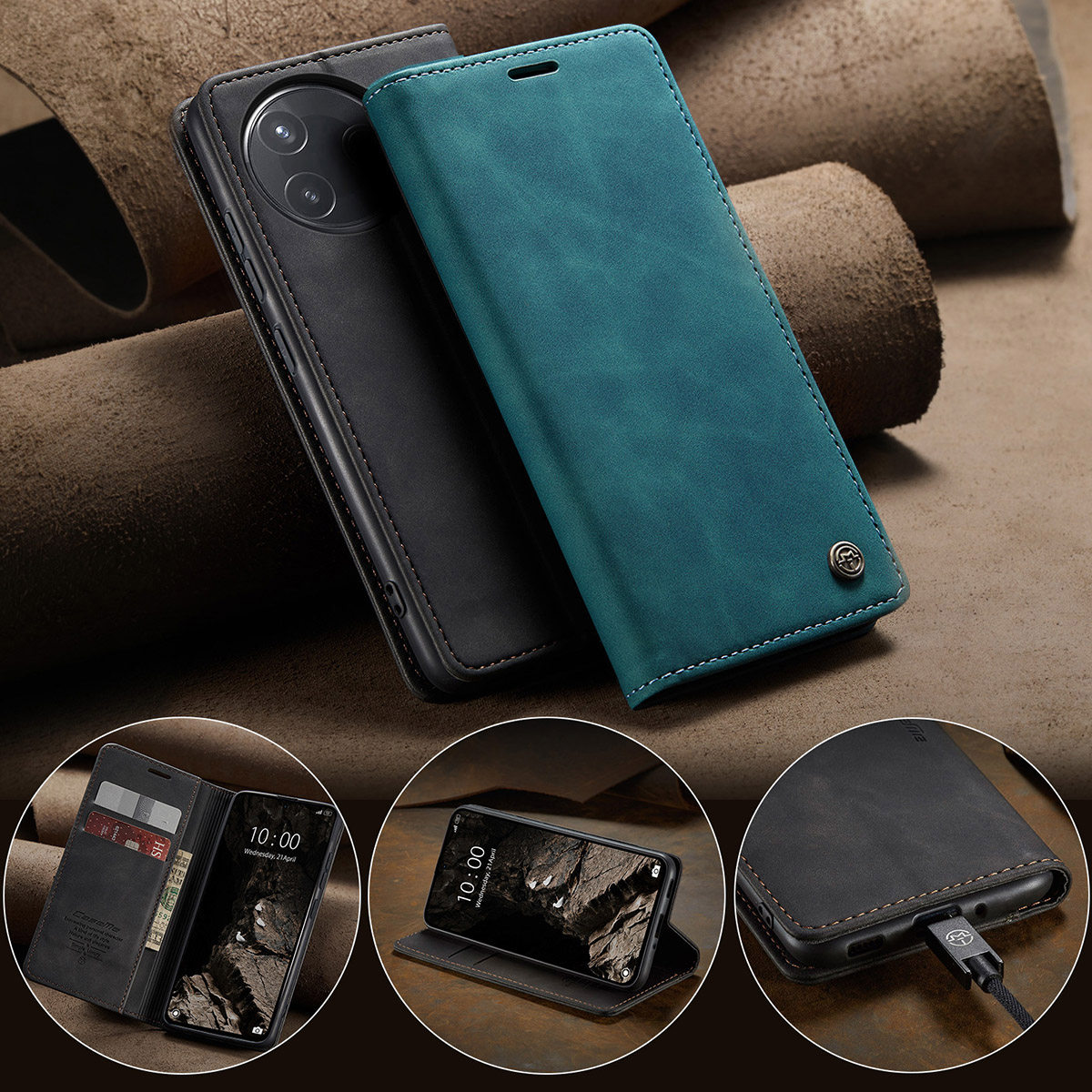 小米PocoF7Pro手机壳翻盖皮套