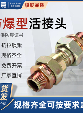 BHJ防爆活接头一内一外四分六分防爆变径接头双内双外电缆接头