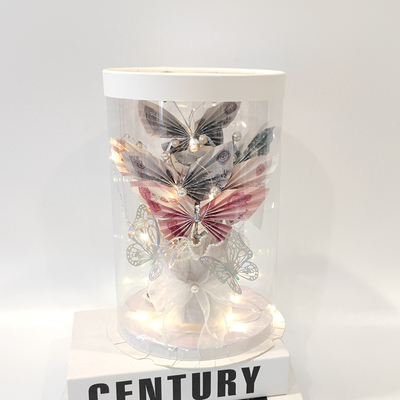 蝴蝶钞票有钱花diy蛋糕礼盒