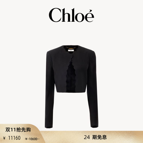 【双11抢先购】Chloe蔻依 2026新品柔软骑兵棉短款斯宾赛夹克
