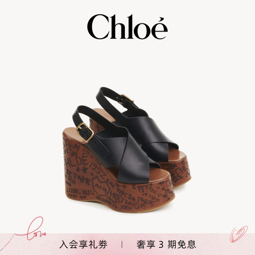 Chloe蔻依MAXIME坡跟凉鞋