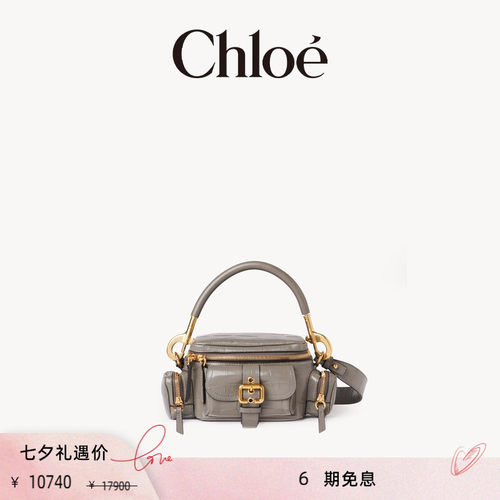 Chloe蔻依鳄鱼纹皮革小号相机包