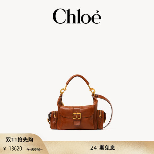 Chloe蔻依黑色软革相机包