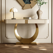 玄关桌子靠墙轻奢高级感入户正对门玄关柜走廊岩板置物玄关台长条