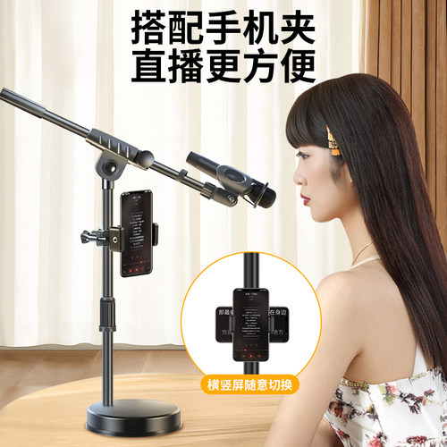 麦克风支架话筒架子桌面会议直播主播K歌固定无线麦减震台式