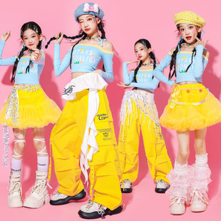 女童多巴胺爵士舞服装裤子儿童街舞演出服上衣少儿jazz走秀套装潮