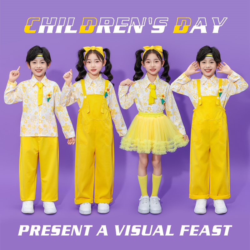 儿童啦啦队演出服小学生秋季