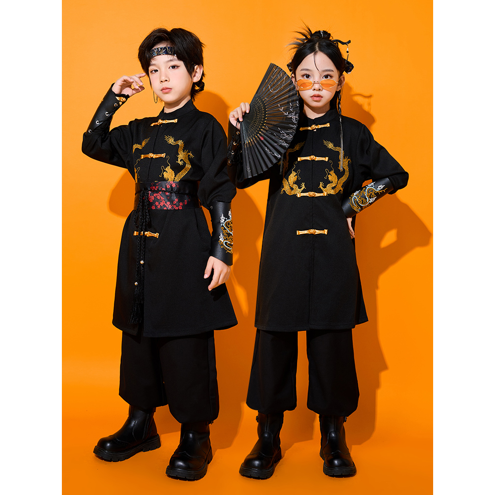 儿童中国风服装元旦演出女