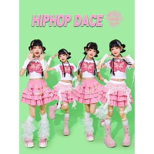 女童爵士舞多巴胺演出服少儿jazz上衣套装儿童街舞服装女孩表演潮