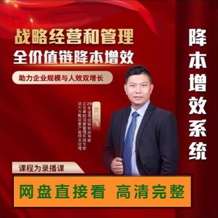 凌雪飞企业战略营销运营人效增长全价值链降本增效系统管理课程